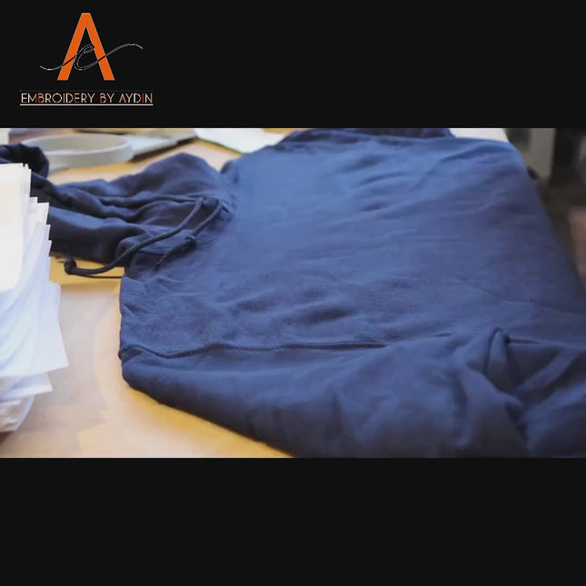 Embroidered Dad Photo Portrait Hoodie, Custom Fathers Day Jumper, Gift For Her