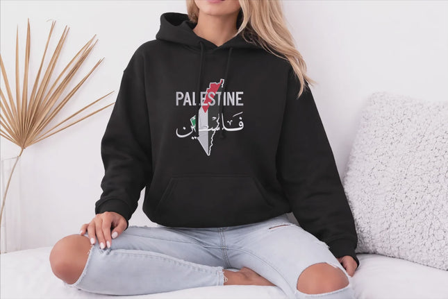 Palestine Arabic Calligraphy Name Pullover Jumper, Adults Sizes Unisex Sweater