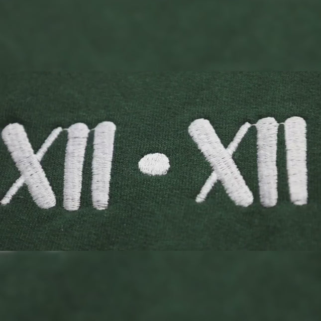 Custom Embroidered Roman Numeral Hoodie, Wedding Date Couple Matching Hoody