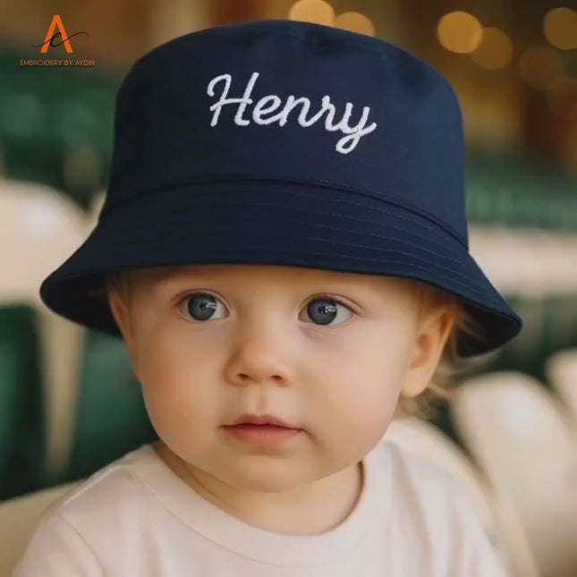 Custom Name Embroidered Baby Bucket Hat