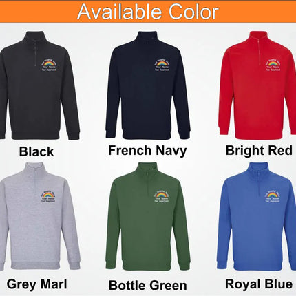 Personalised Rainbow Nurse Zip Sweatshirt – Custom Department Name Nurse Zip Sweater