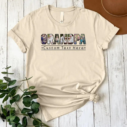 Personalized Father's Day Shirt for Dad, Custom Family Photo Dad T Shirt, Father's Day Gift for Grandpa, Dad Birthday Tee Tops, Gift for Him
