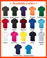 Customised Mens Polo Shirt, Golf Embroidery Polo Tee Shirt, Personalised Initials Monogrammed Matching Tshirt, Golfer Lover Gift for Husband