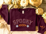 Spooky Season Sweatshirt, Embroidered Halloween Gothic Jumper, Halloween Season Crewneck Sweater, Autumn Fall Clothing, Halloween Party Gift