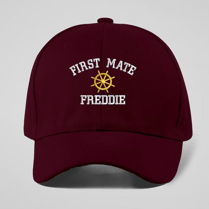 Custom Name Embroidered Captain Hats, Personalised Captain Monograms Cap with Text, Skipper Custom Baseball Cap, Sailing Boat Anchor Hats