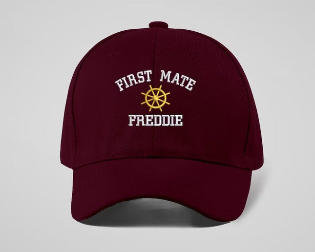 Custom Name Embroidered Captain Hats, Personalised Captain Monograms Cap with Text, Skipper Custom Baseball Cap, Sailing Boat Anchor Hats