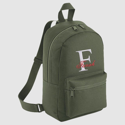 Personalised Kids School Backpack, Custom Name/Initial Embroidered Rucksack, Pre School Children Backpacks, Kids and Toddlers Nursery Bag
