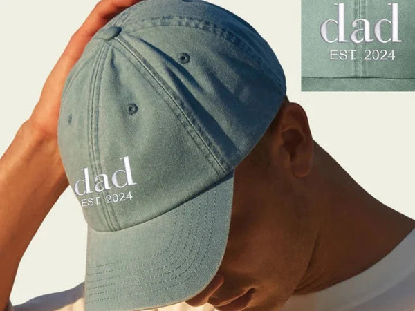 Custom Embroidered Dad Hat, Personalized Matching Date Family Hat, Vintage Baseball Comfy Colors Cap, Mom Birthday Gift, Father's Day Gifts