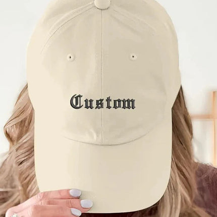 Custom Embroidered Vintage Caps , Personalized Name Hats, 100% Cotton Baseball Snapback Caps, Adjustable Snapbacks, Special Gift for Couples