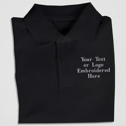 Personalised Logo/Text Polo Shirt, Custom Embroidered Design T-Shirt, Your Business Logo Here Outfits, Comfort Colors Tops with Company Logo